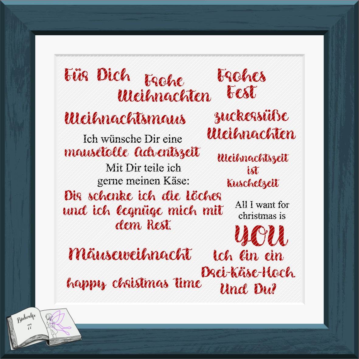 Digiset Speedy die Weihnachtsmaus, Plotterdatei, Sublimation, Digistamp, Digipaper - Sewando