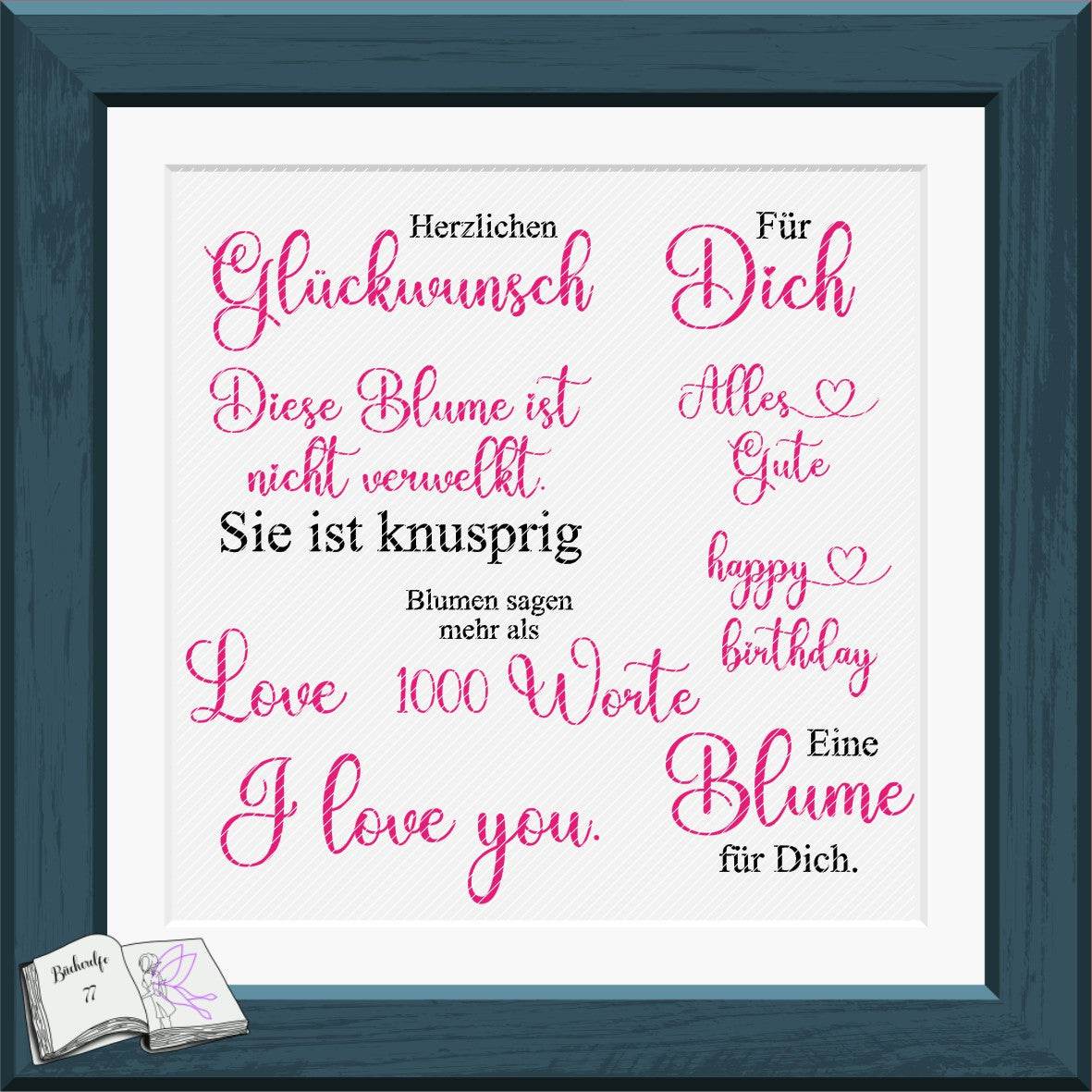 Digiset und Plott Blumenast, Plotterdatei, Sublimation, Digistamp, Digipaper - Sewando