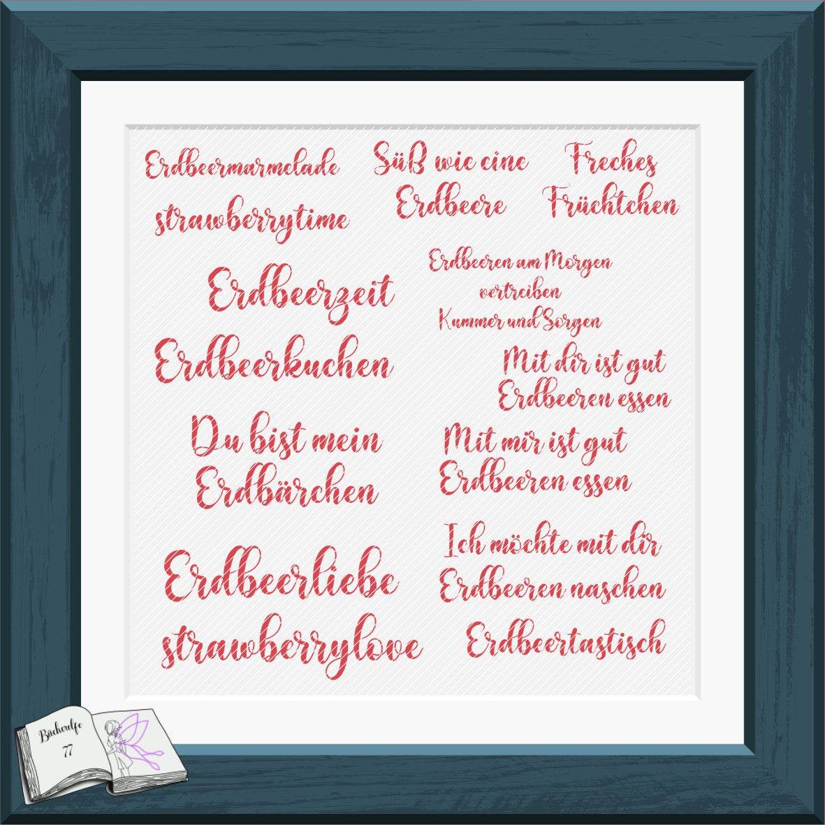 Plotterdatei Erdbeer Wichtel Hugo Sublimation, Digistamp, Digipaper ! - Sewando