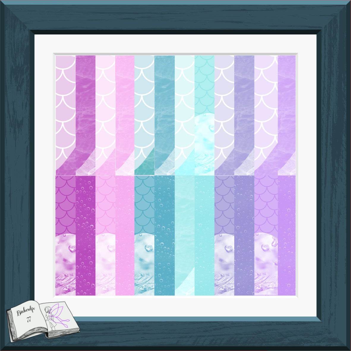 Plotterdatei Fische mit Seerose Sublimation, Digistamp, Digipaper - Sewando