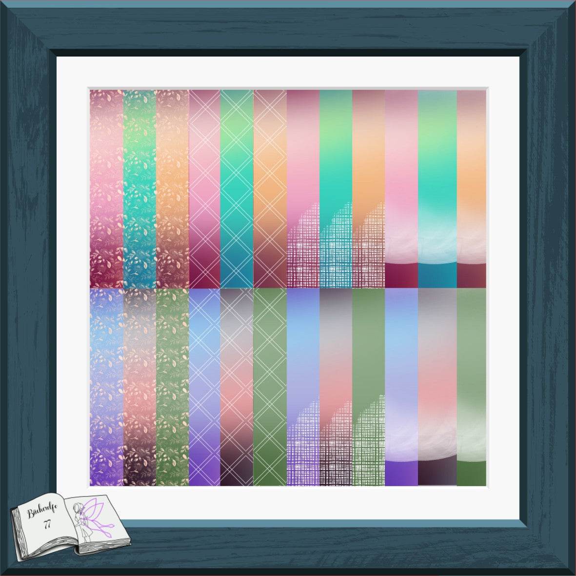 Digiset Blütengesteck, Digistamp, Digipaper, Plotterdatei, Sublimation, Druck - Sewando