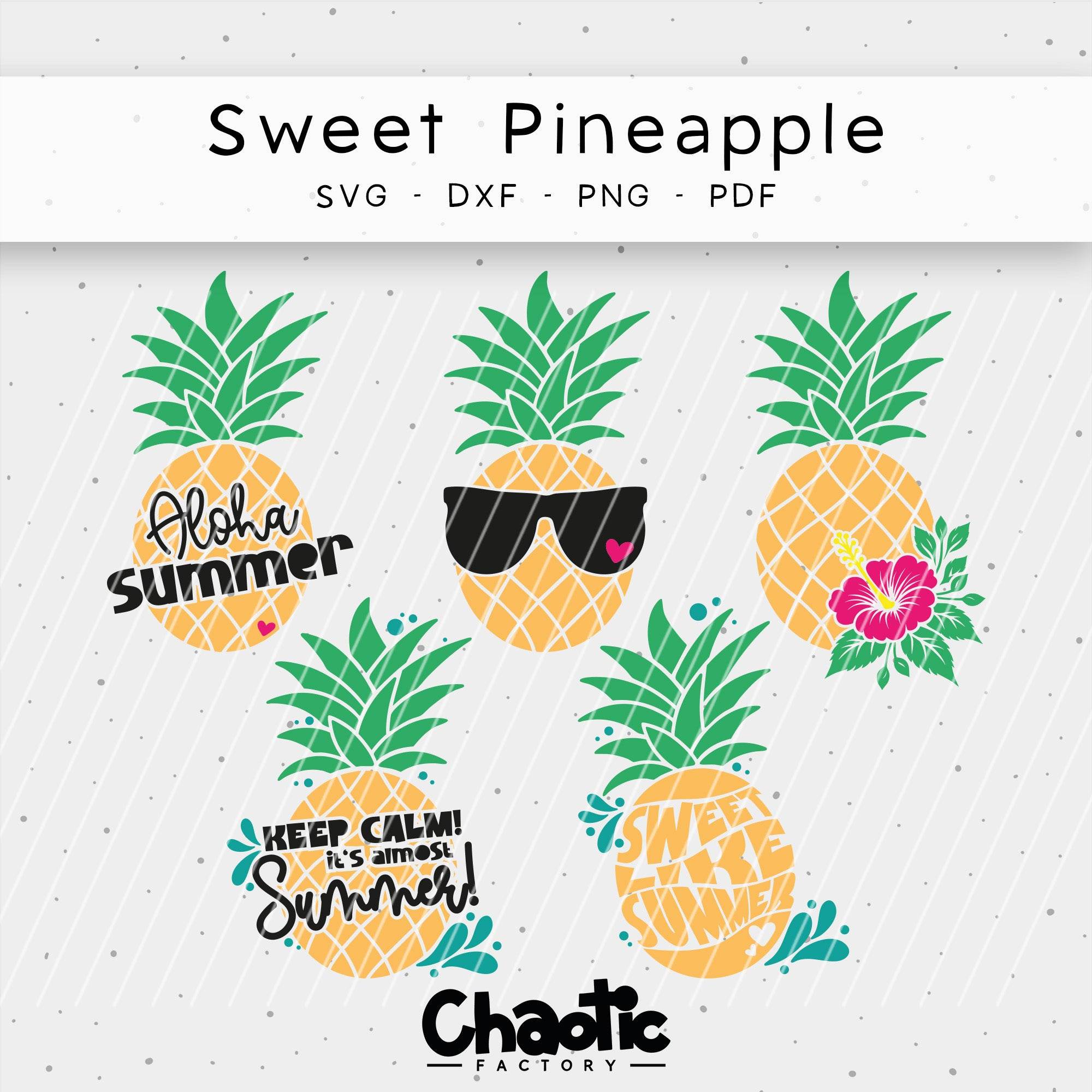 Plotterdatei Sweet Pineapple Ananas - Sewando