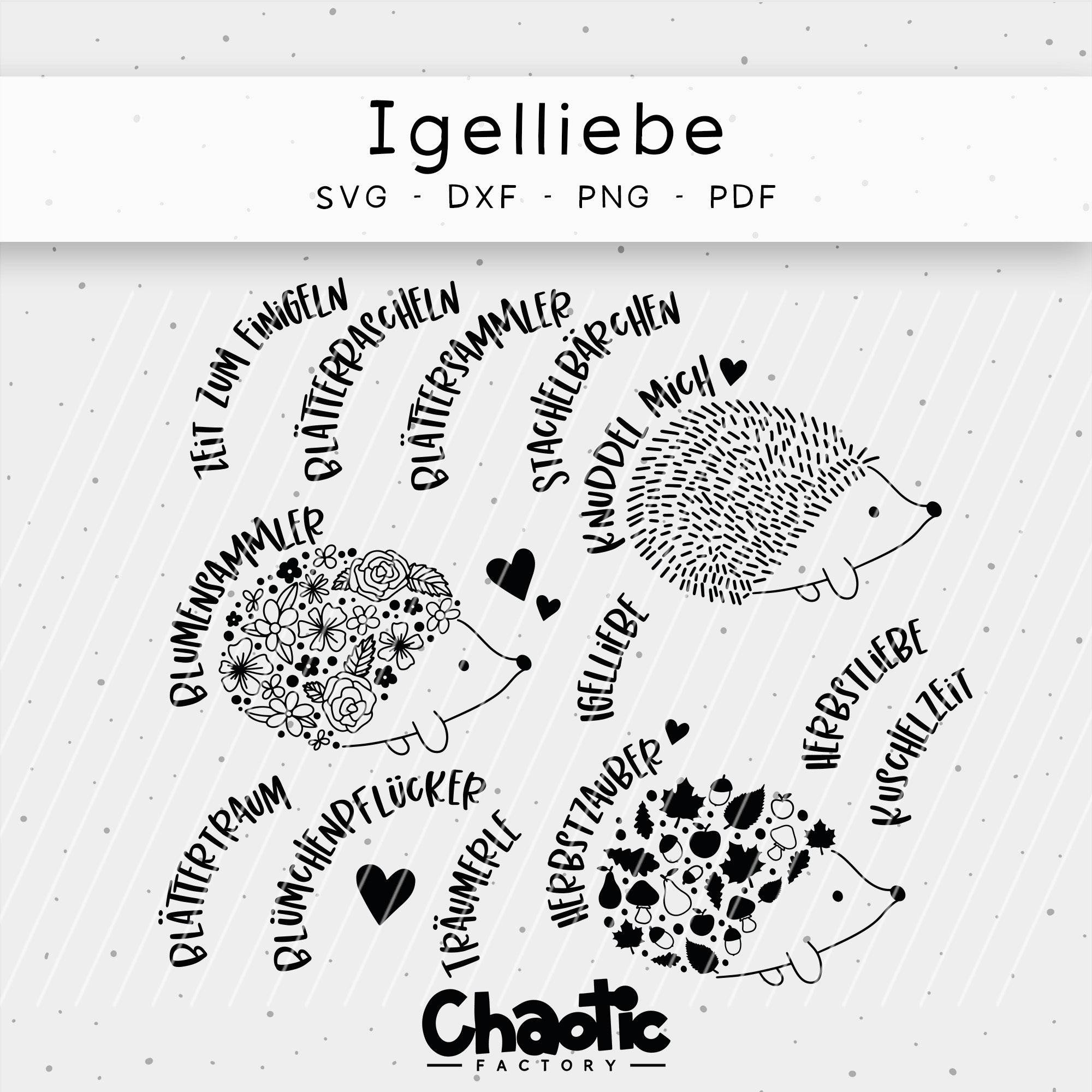 Plotterdatei Igelliebe Igel - Sewando