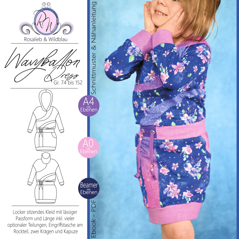 Schnittmuster WeavyBallonDress Gr. 74 bis 152 - Sewando