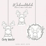 Laserdatei | Weihnachtselch : - Sewando