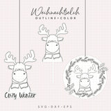 Laserdatei | Weihnachtselch : - Sewando