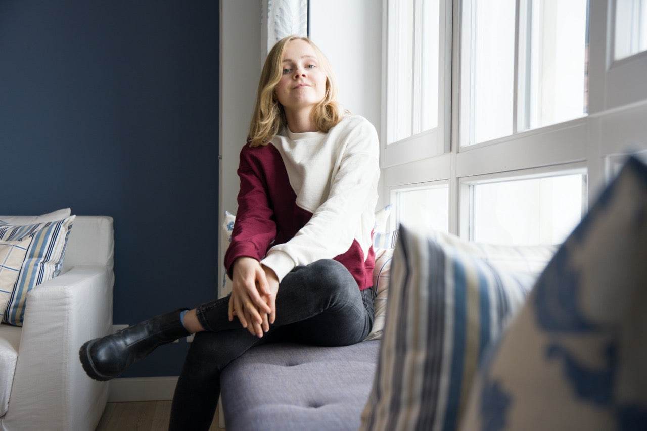 Schnittmuster Welliger Color Block Pullover mit Rundhals KLARA - Gr. 34 - 46 - Sewando