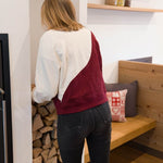 Schnittmuster Welliger Color Block Pullover mit Rundhals KLARA - Gr. 34 - 46 - Sewando