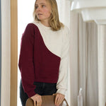 Schnittmuster Welliger Color Block Pullover mit Rundhals KLARA - Gr. 34 - 46 - Sewando