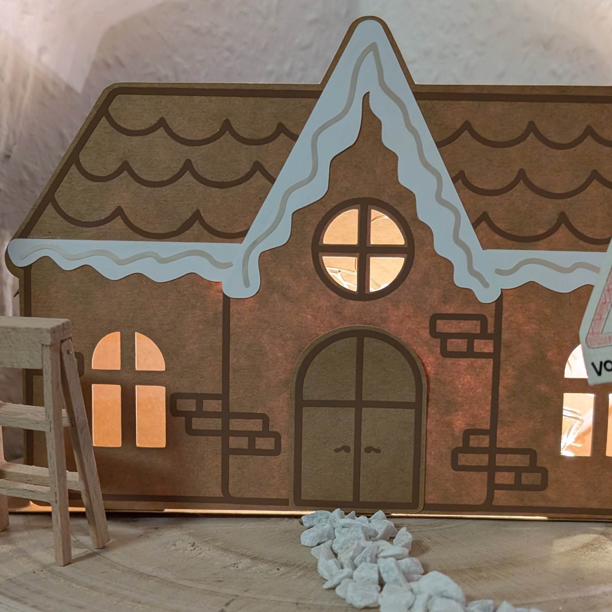 Laserdatei Wichtel Box Haus Basteln - Sewando