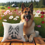 Stickdatei deutscher Schäferhund "Helli" - realistisch - FÜR HELLE STOFFE