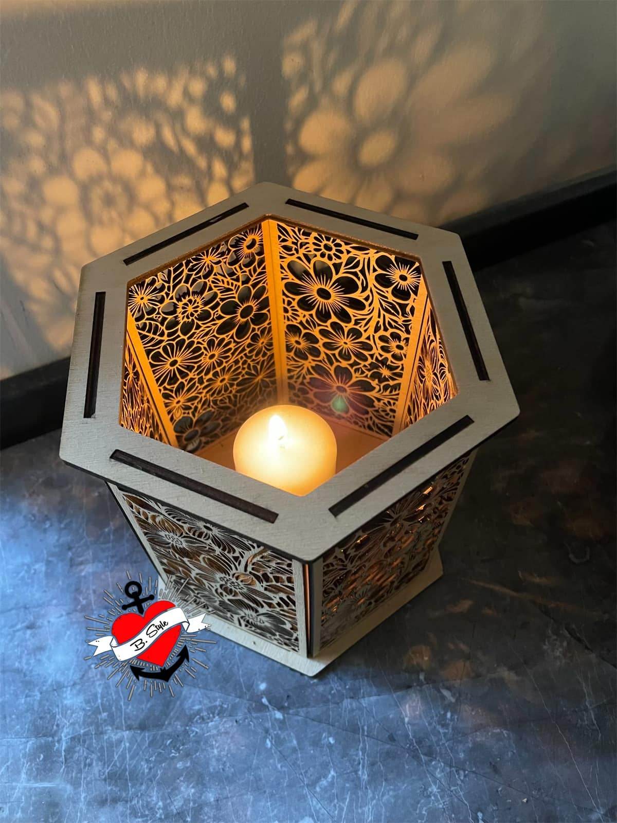 *3 & 4 mm Windlicht* Laserdatei - Sewando