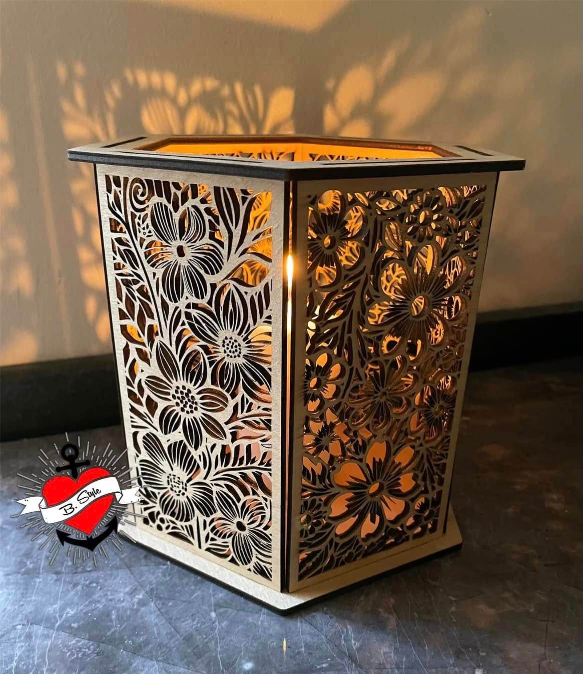 *3 & 4 mm Windlicht* Laserdatei - Sewando