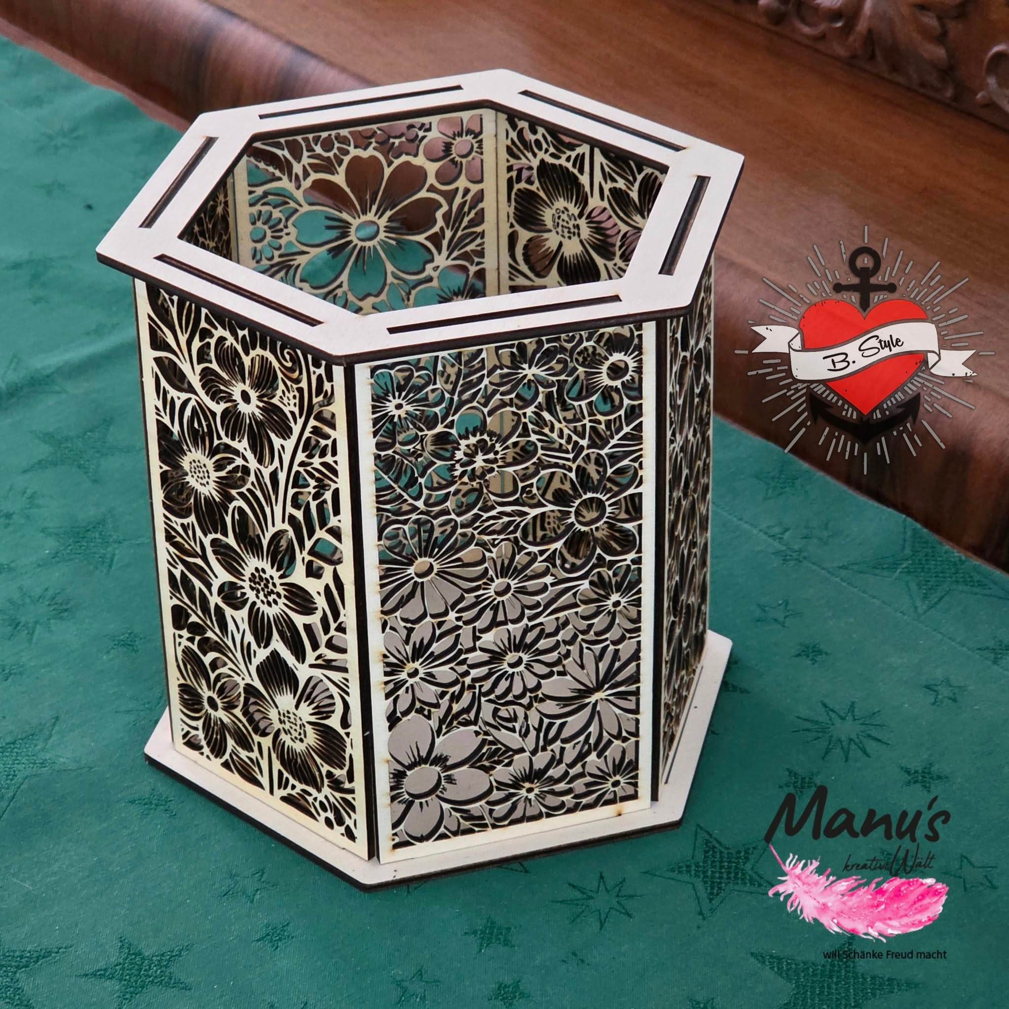 *3 & 4 mm Windlicht* Laserdatei - Sewando