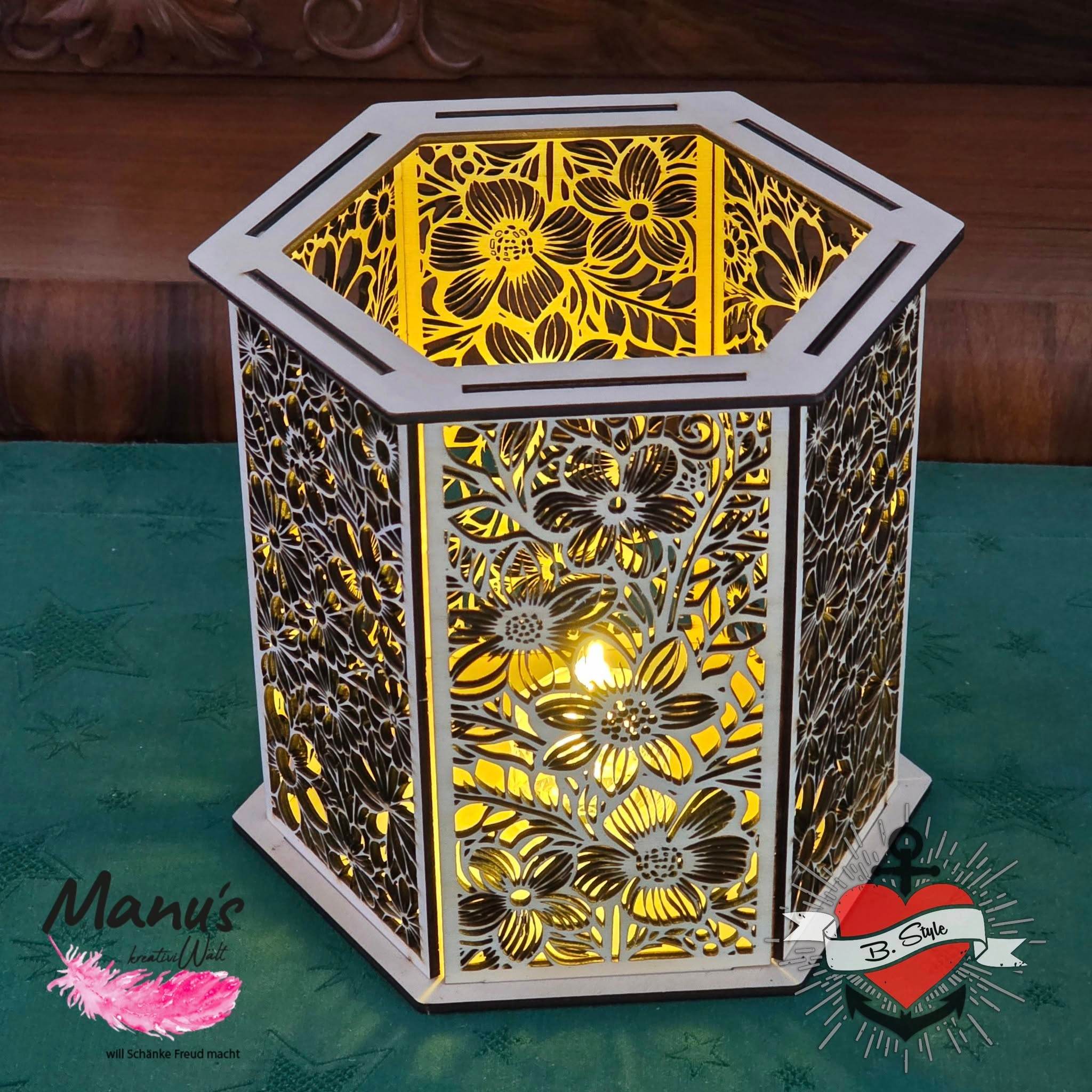 *3 & 4 mm Windlicht* Laserdatei - Sewando