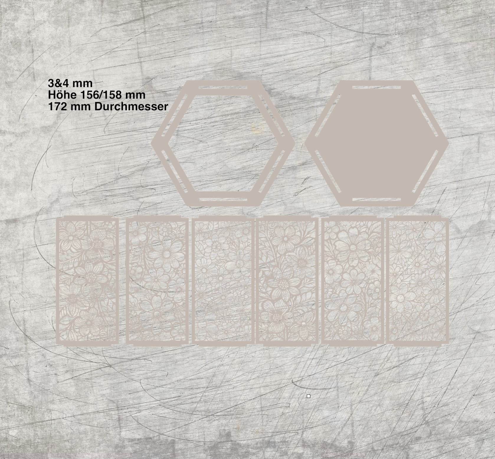 *3 & 4 mm Windlicht* Laserdatei - Sewando