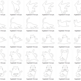 Stickdatei - Yoga Katze Linie - Sewando