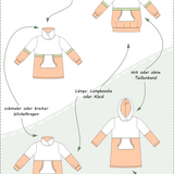 Schnittmuster Yuna – Sweatkleid oder Longhoodie mit Teilungsnähten Gr. 86-158 - Sewando