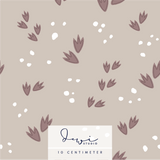 Nahtloses Muster | Little Dinosaur | Spuren Beige Altrosa | 25x25cm Stoffdesign - Sewando