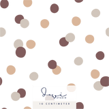 Nahtloses Muster | Stoffmuster Little Dinosaur | Dots Weiß Lachs | 25x25cm - Sewando