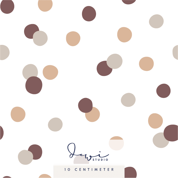 Nahtloses Muster | Stoffmuster Little Dinosaur | Dots Weiß Lachs | 25x25cm - Sewando