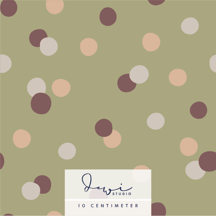 Nahtloses Muster | Little Dinosaur | Dots Grün | 25x25cm Stoffdesign, Digipaper - Sewando