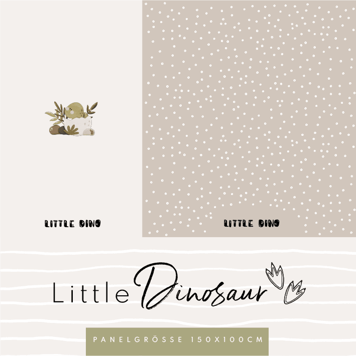 Nahtloses Muster | Little Dinosaur | Panel | 150x100cm Stoffdesign - Sewando