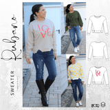 Schnittmuster Sweater RUBANO Gr. 32-56 inkl. gratis Plotterdatei : - Sewando