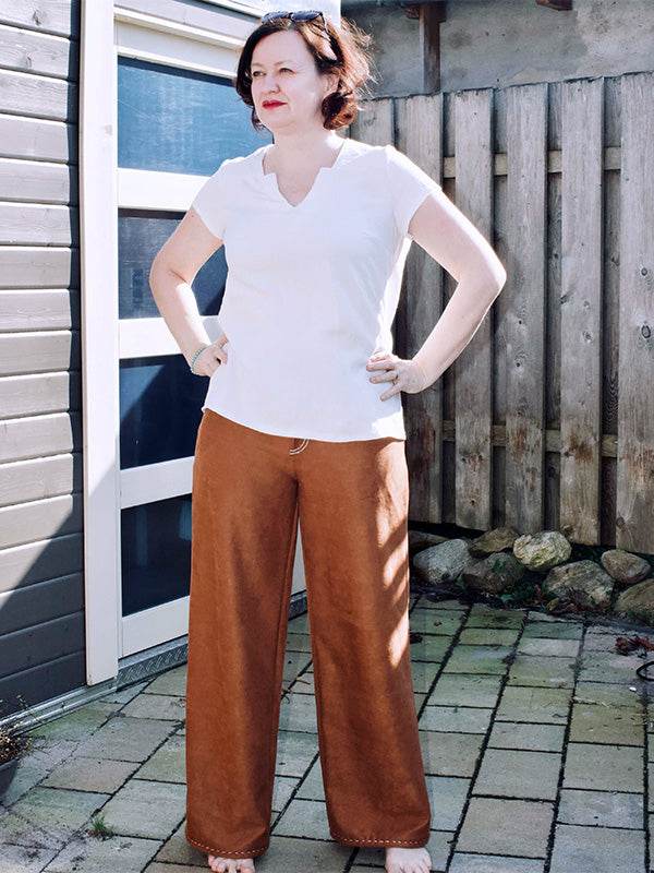 Schnittmuster ZIA-Bluse mit besonderem V-Ausschnitt und Ärmelvariationen Gr. 34-54 - Sewando