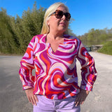 Schnittmuster ZIA-Bluse mit besonderem V-Ausschnitt und Ärmelvariationen Gr. 34-54 - Sewando