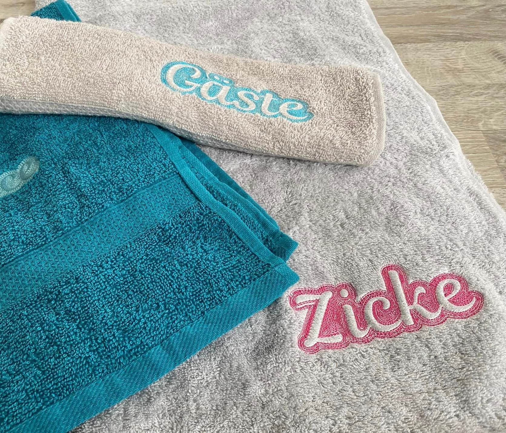 Stickdatei Set Embossed Schriftzüge für Handtücher - Sewando