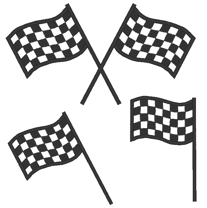 Stickdatei - Zielflagge - Sewando