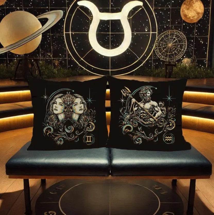 Set 12 Sternzeichen - realistisch - FÜR DUNKLE STOFFE - Sewando