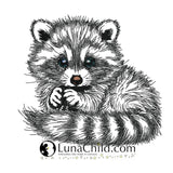 Stickdatei -  Waschbär "Paddy" - Für helle Stoffe