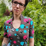 Tellerrockkleid + Shirt mit Stehkragen & Tropfenausschnitt | Schnittmuster + Anleitung | Gr. 32-58 | Anfänger | deutsch - Sewando
