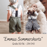 Schnittmuster Emmas Sommershorts Größe 50/56 – 134/140 : - Sewando