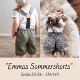 Schnittmuster Emmas Sommershorts Größe 50/56 – 134/140 : - Sewando