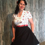 Tellerrockkleid + Shirt mit Stehkragen & Tropfenausschnitt | Schnittmuster + Anleitung | Gr. 32-58 | Anfänger | deutsch - Sewando