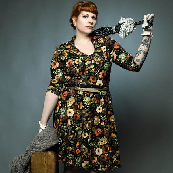Tellerrockkleid + Shirt mit Stehkragen & Tropfenausschnitt | Schnittmuster + Anleitung | Gr. 32-58 | Anfänger | deutsch - Sewando