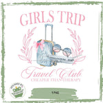 Girls Trip Sublimationsdesign – Travel Club Aquarell Motiv für T-Shirt & DIY-Projekte - Sewando