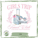 Girls Trip Sublimationsdesign – Travel Club Aquarell Motiv für T-Shirt & DIY-Projekte - Sewando