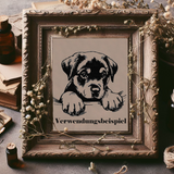 Stickdatei Rottweiler "Sarabi" - realistisch FÜR HELLE STOFFE