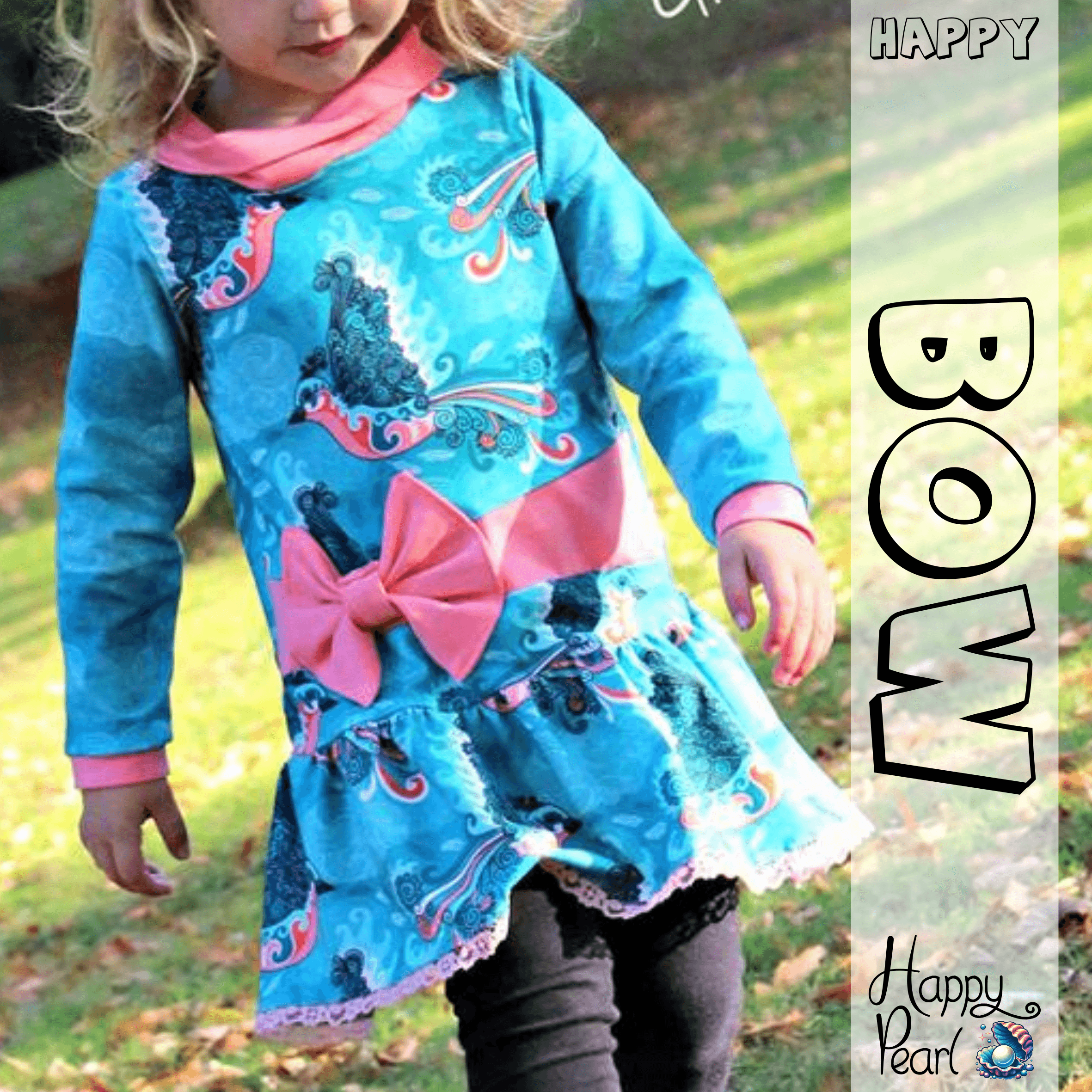 Happy Bow Größen 74 - 140 Tunika + Kleid Schnittmuster - Sewando
