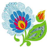 Stickdatei - Lowicz Blumen - Sewando