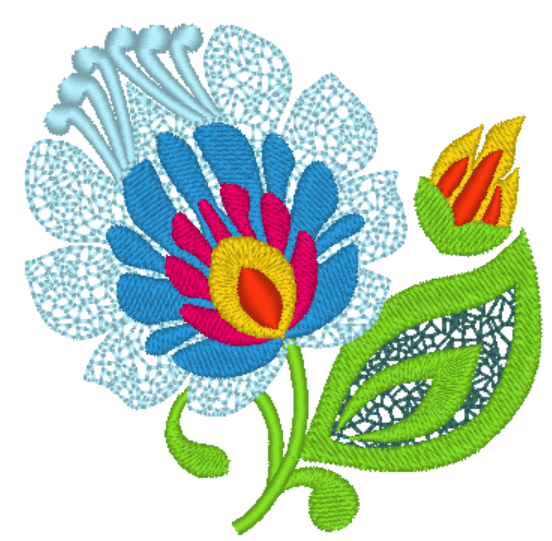 Stickdatei - Lowicz Blumen - Sewando