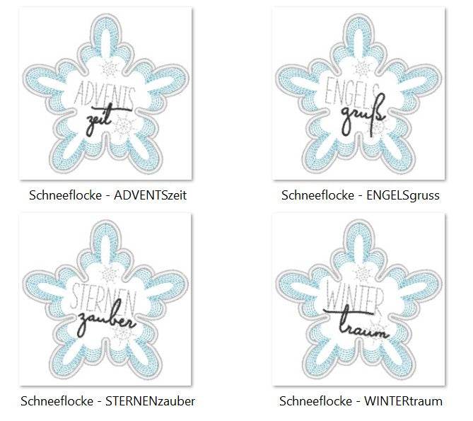 Stickdatei - Schneeflocken - Sewando