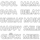 Stickdatei - TRAPUNTO Worte (10 Dateien) - Sewando