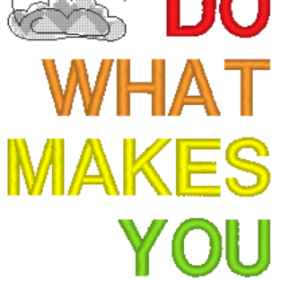 Stickdatei - Do what makes you happy (in 3 Größen) - Sewando