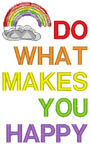 Stickdatei - Do what makes you happy (in 3 Größen) - Sewando