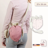 Erdbeer Tasche Schnittmuster - Kinder - 13 x 16 cm